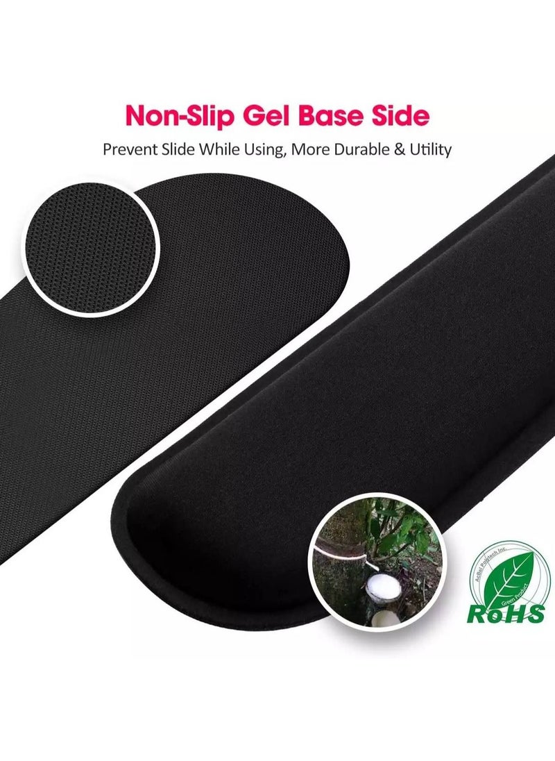 VicTsing - Memory Foam Set Keyboard Wrist Rest Pad and Mouse Wrist Rest Support for Easy Typing and Wrist Pain Relief - Image 1