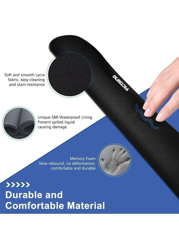 VicTsing - Memory Foam Set Keyboard Wrist Rest Pad and Mouse Wrist Rest Support for Easy Typing and Wrist Pain Relief - Image 1