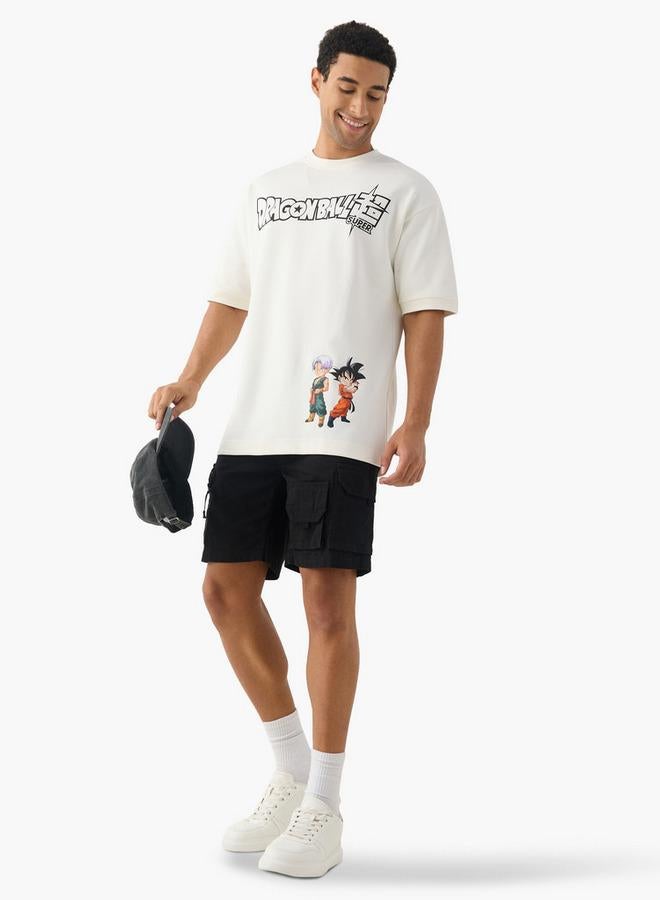 SP Characters Dragon Ball Z Print Crew Neck T-shirt with Short Sleeves - Image 2