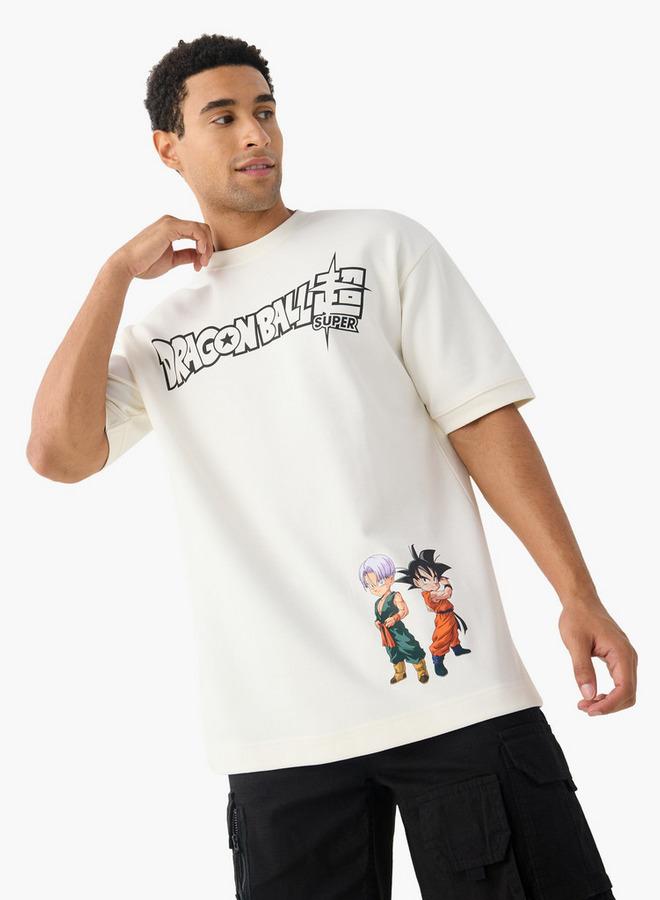 SP Characters Dragon Ball Z Print Crew Neck T-shirt with Short Sleeves - Image 1