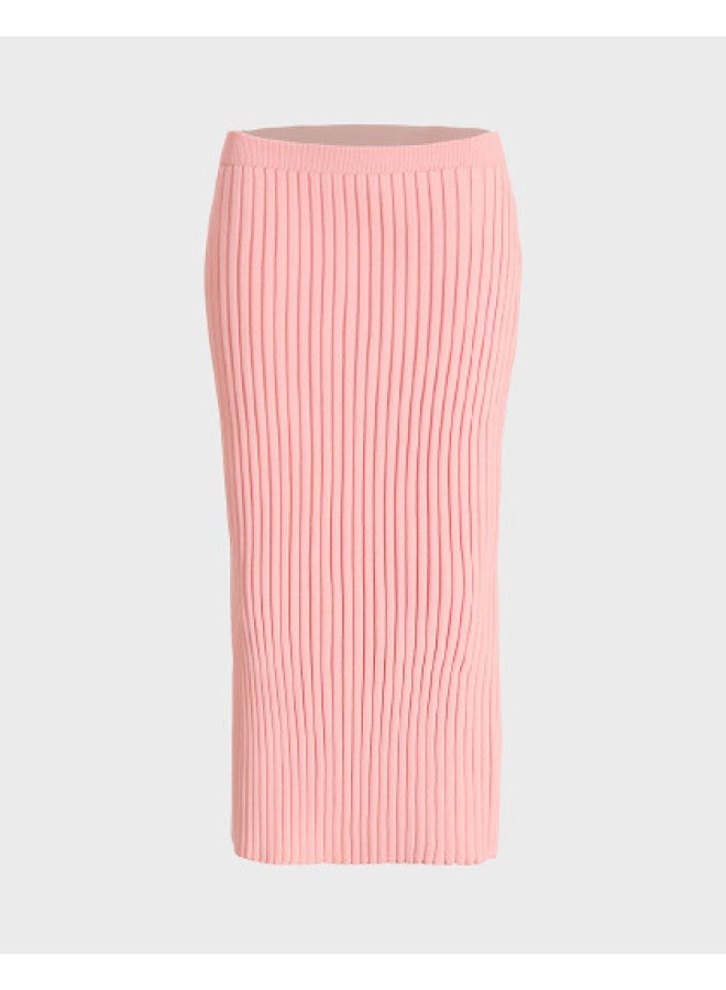 Zara sweet And Youthful Stretch Straight Knit Midi Skirt - Image 1