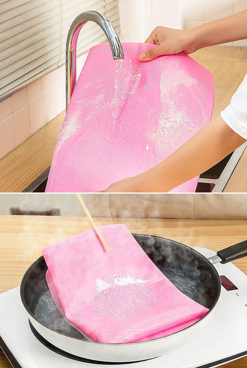 Wolpin Silicone Baking Mat for Pastry & Dough | Non-Stick Rolling Mat with Measurements | Heat-Resistant, Reusable, BPA-Free Fondant & Pastry Liner (50 x 40 cm) - Image 5