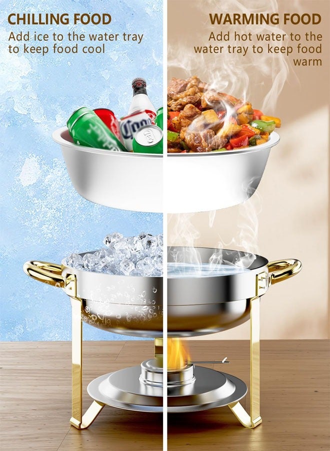 keke Stainless Steel Buffet Chafing Dish Food Warmer and Heater 6.0L - Image 4