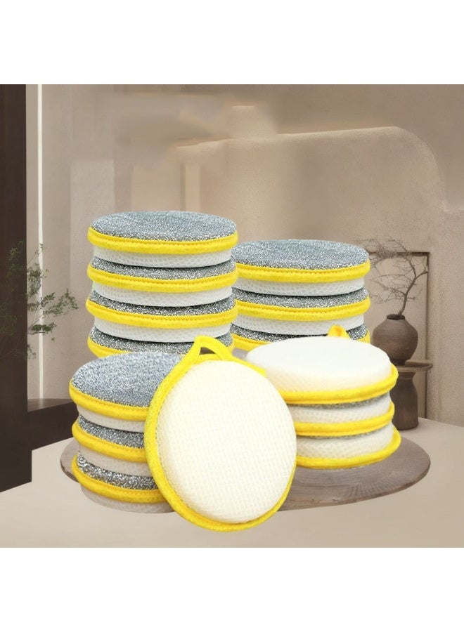 هومستر 10 قطع إسفنجة تنظيف مزدوجة الوجه | لوحة تنظيف سميكة للأسطح غير اللاصقة | مزيج ألياف الخيزران + الصوف الصلب | مع حبل تعليق عملي | تنظيف قوي وآمن على الأسطح | مثالية للأطباق/أواني الخبز/المواقد | متانة تزيد عن 50 استخدامًا | أداة تنظيف مطبخ أساسية - Image 2