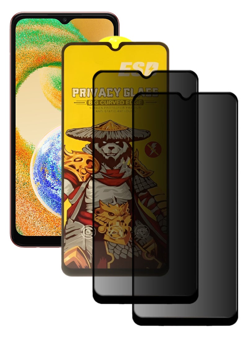 ESD 2 Pieces Tempered Dustproof Privacy Glass Screen Protector Compatible For Samsung Galaxy A04s - Image 1