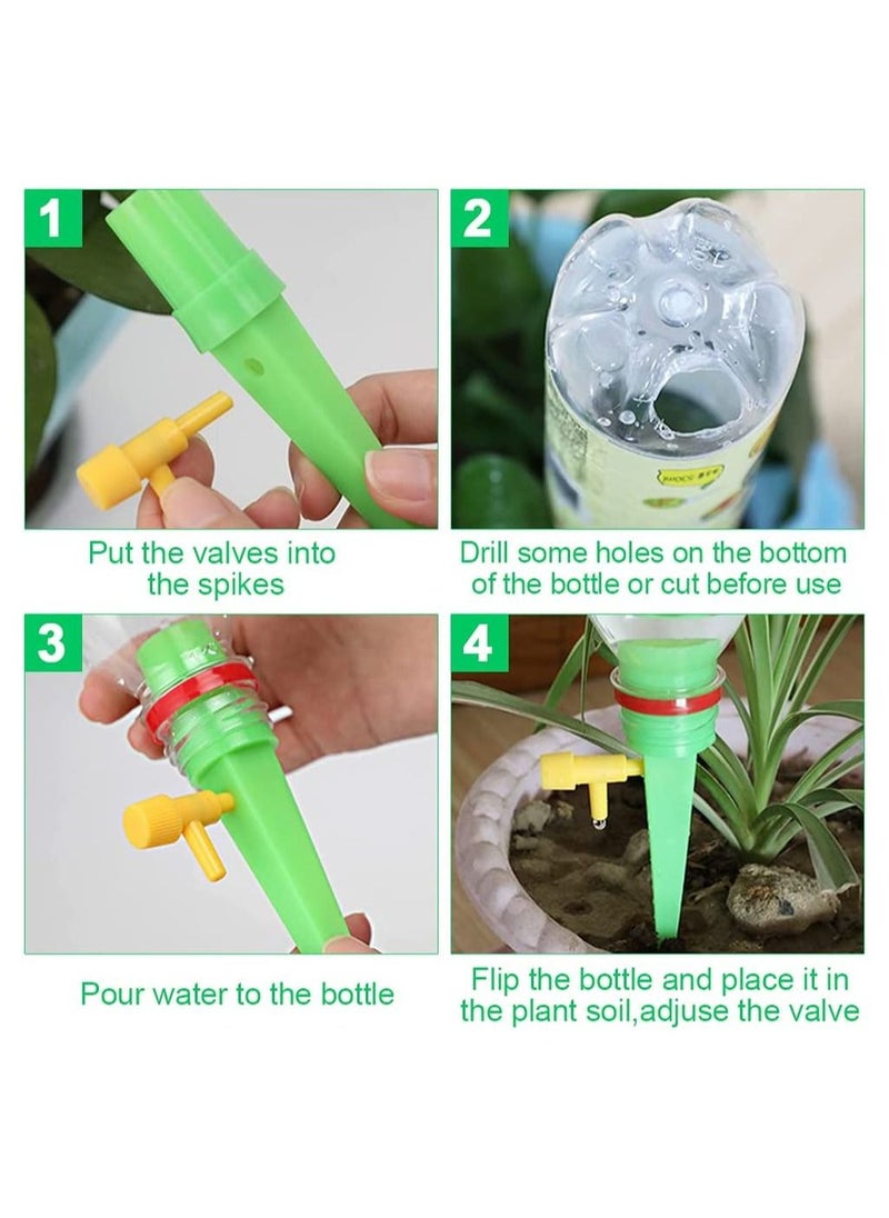 SYOSI Plant Watering Devices Drip Irrigation Self Spikes with Valve Control Switch Slow Release Vacation Plants System 12 Pack  - Image 3