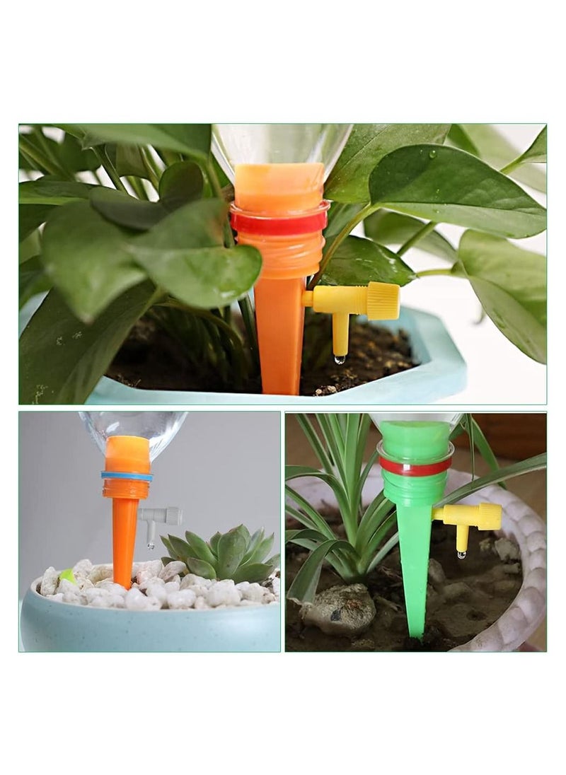 SYOSI Plant Watering Devices Drip Irrigation Self Spikes with Valve Control Switch Slow Release Vacation Plants System 12 Pack  - Image 2