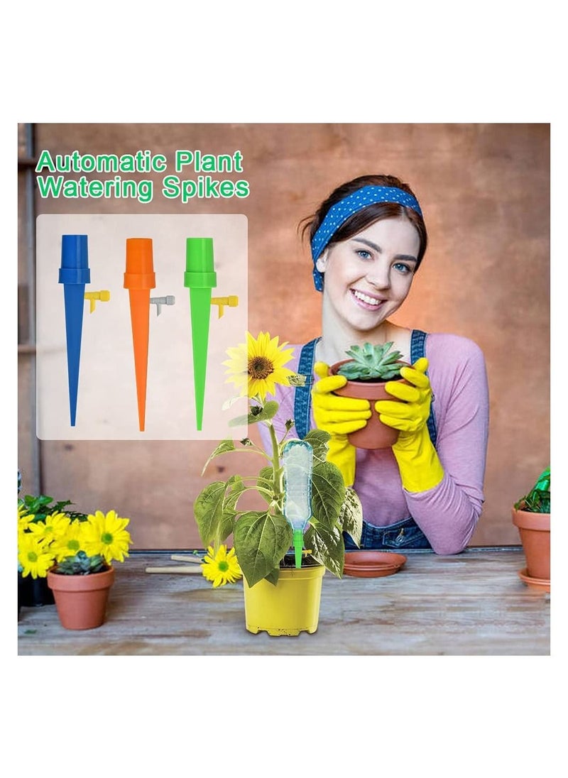 SYOSI Plant Watering Devices Drip Irrigation Self Spikes with Valve Control Switch Slow Release Vacation Plants System 12 Pack  - Image 5