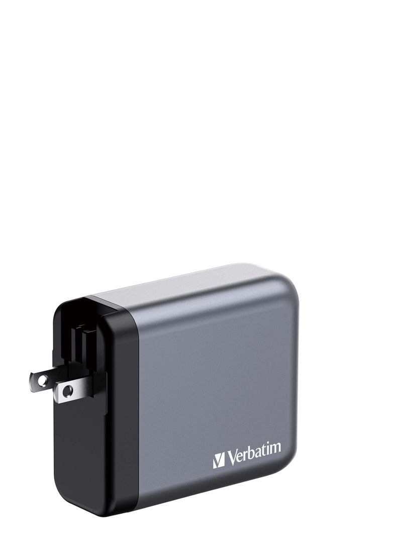 Verbatim GaN Charger 140 W, 4 Ports USB-C Charger, Power Adapter with 3 x USB-C and 1 x USB-A, Fast Charger as Multiple Plug, for Apple MacBook, Notebook, iPad, iPhone - Image 5