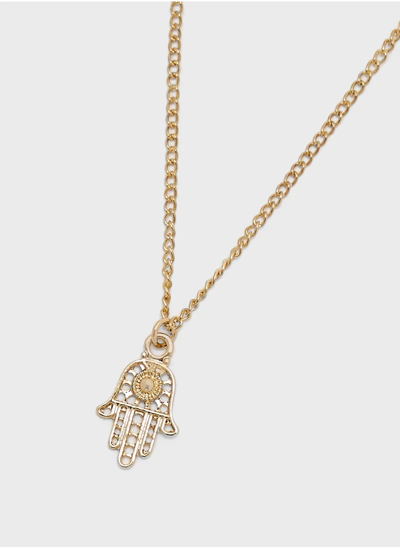 ايلا Hamsa Pendant Necklace