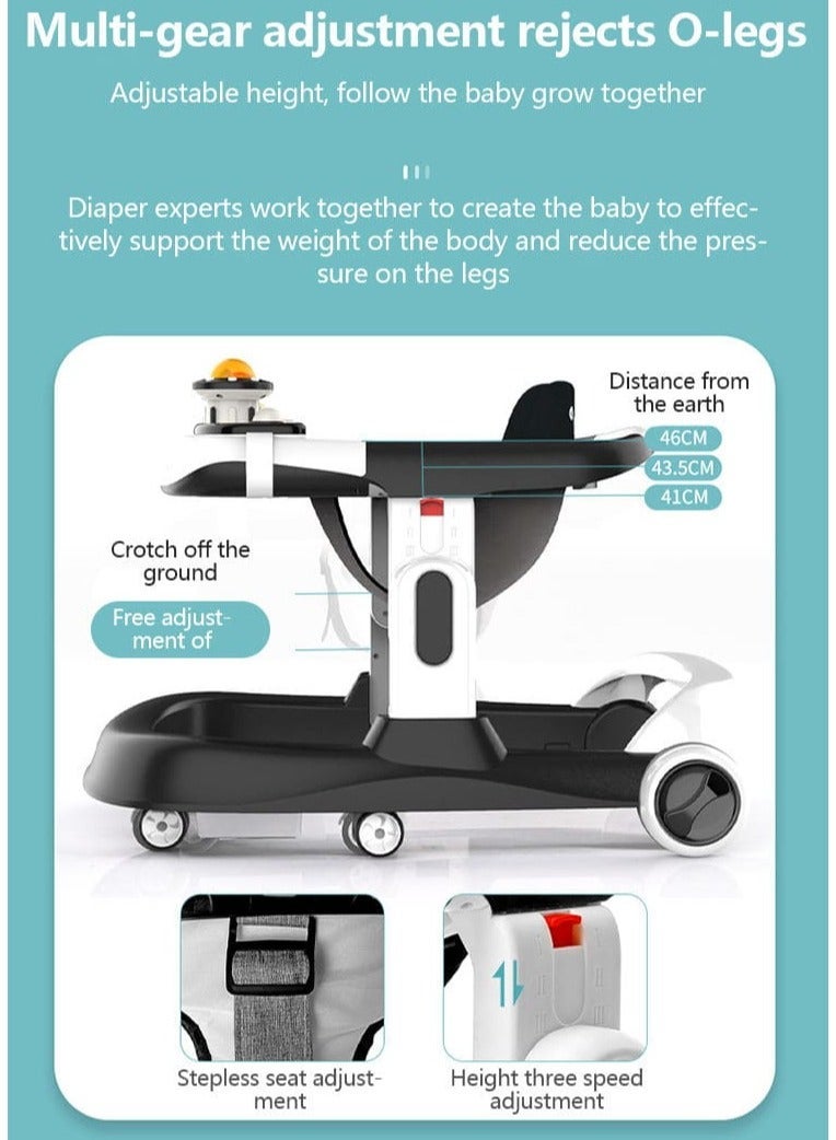 كيدوز مشاية متعددة الوظائف مع صينية ألعاب (أحمر) - Image 5