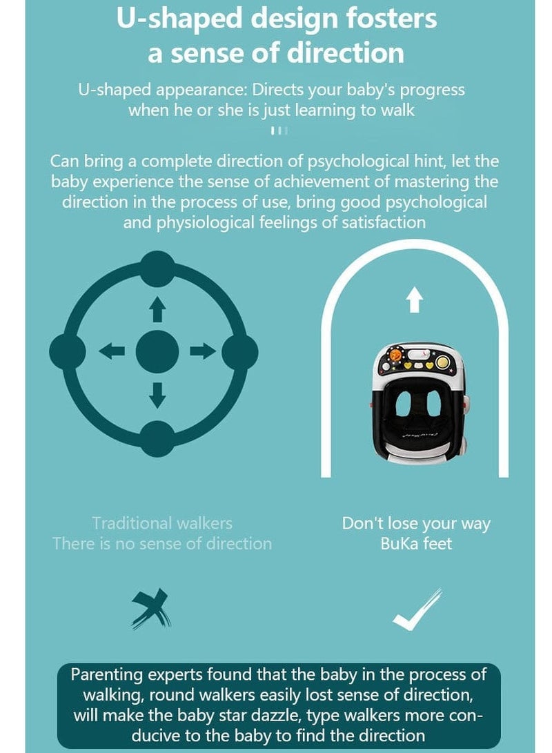 كيدوز مشاية متعددة الوظائف مع صينية ألعاب (أحمر) - Image 4