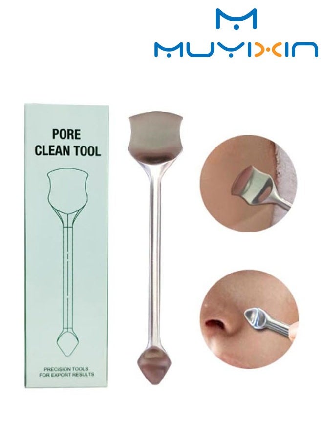 Muyixin - Skin Scrubber Spatula, Korean Blackhead Cleaning Tool, Pore Cleaning Tools, Professional Blackhead Remover Pore Cleaner Face Scraper, Lightweight Skin Care Acne Extractor Tool for Women Girl - Image 1