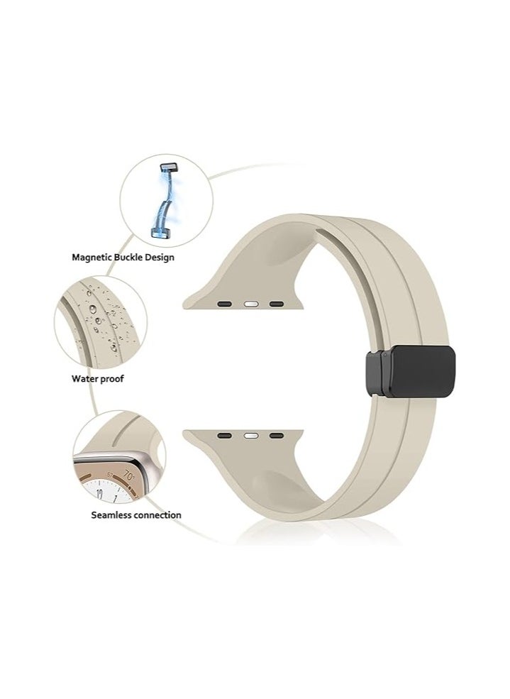 keloray Magnetic for Apple Watch Band 49mm 45mm 44mm  42mm Women men,Silicone Sport Strap Replacement WristBands for Apple Watch Series 9/ultra 2/8/ultra/7/SE/SE 2nd/6/5/4/3/2/1,iWatch Bands  - Image 2