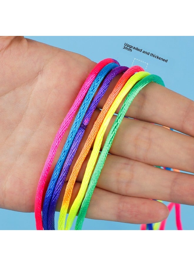 Creative Children's Flower Rope Flower Rope Woven Flower Rope Student Color Rope Flower Rope 8090 S Traditional Nostalgic Gift-Specifications:A Flower Rope  - Image 5