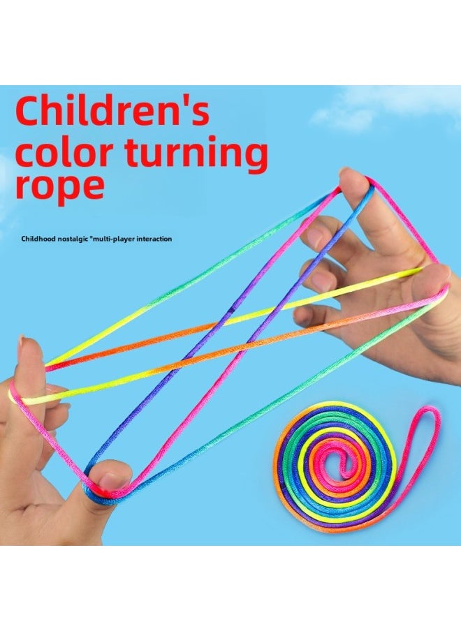 Creative Children's Flower Rope Flower Rope Woven Flower Rope Student Color Rope Flower Rope 8090 S Traditional Nostalgic Gift-Specifications:A Flower Rope  - Image 2