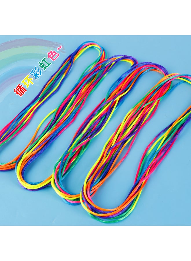 Creative Children's Flower Rope Flower Rope Woven Flower Rope Student Color Rope Flower Rope 8090 S Traditional Nostalgic Gift-Specifications:A Flower Rope  - Image 4