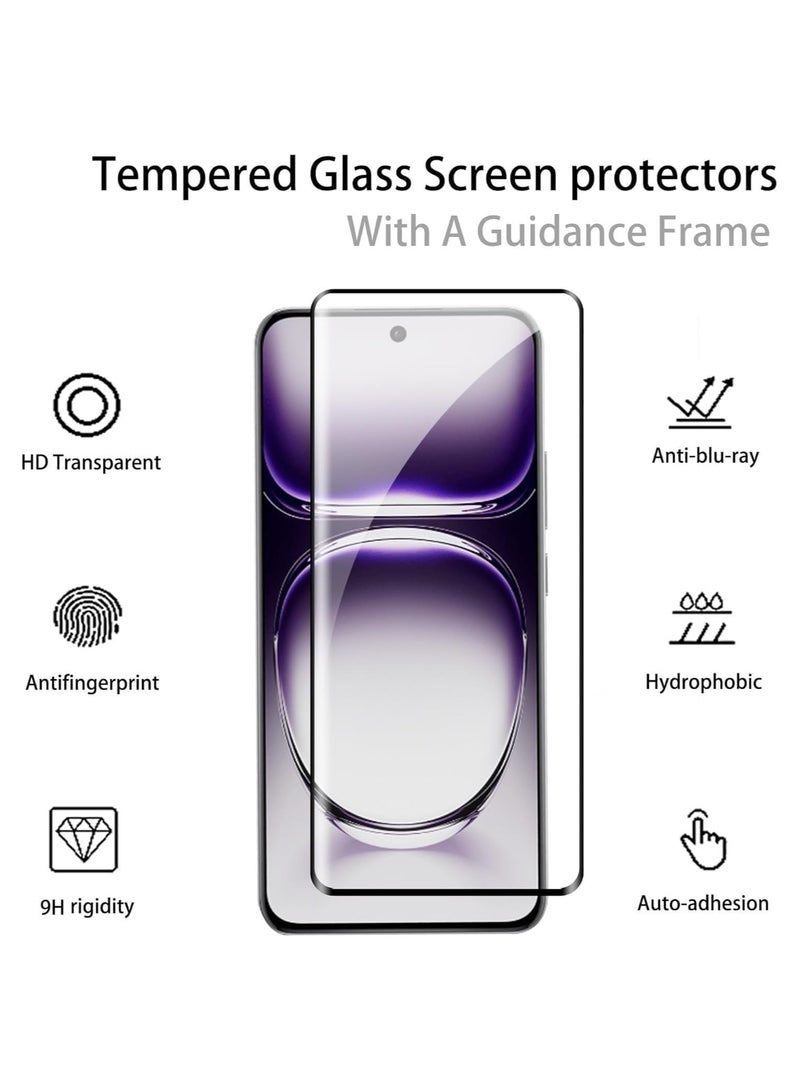 Full Curved 5D Glass Screen Protector Full Glue For Oppo Reno 12 Pro 5G - Black - Image 2