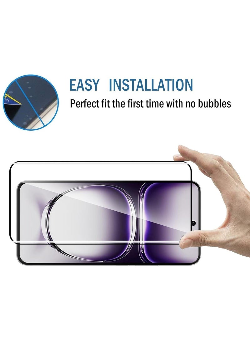 Full Curved 5D Glass Screen Protector Full Glue For Oppo Reno 12 Pro 5G - Black - Image 5