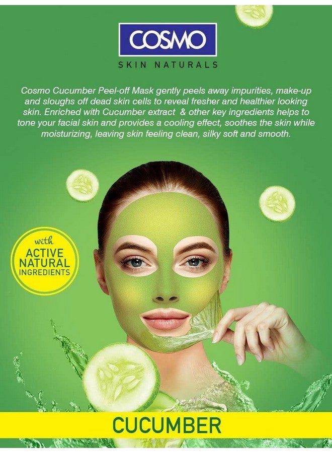 COSMO غسول الجسم والوجه من كوزمو قناع تقشير الوجه بالخيار المنعش 75 مل، خالي من الكحول، تنظيف عميق للبشرة، إزالة الرؤوس السوداء والرؤوس البيضاء، الوجه، الجسم، العناية بالبشرة - Image 3
