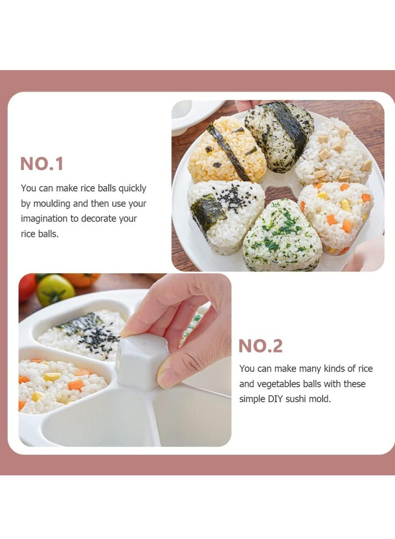 أوزيغالور قالب أرز أونيغيري المثلث - صانعة كبس السوشي لكرات الأرز والموسوبي وإعداد علب الغداء (أبيض) - Image 2