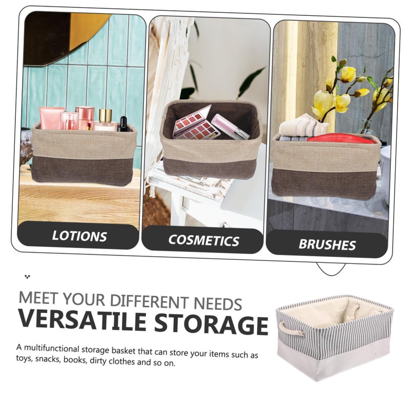2Pcs Fabric Storage Baskets For Home Organization In Bedroom Living Room Bathroom - Image 3
