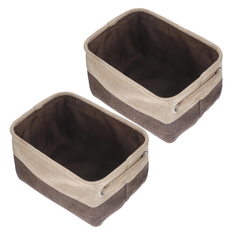 2Pcs Fabric Storage Baskets For Home Organization In Bedroom Living Room Bathroom - Image 2