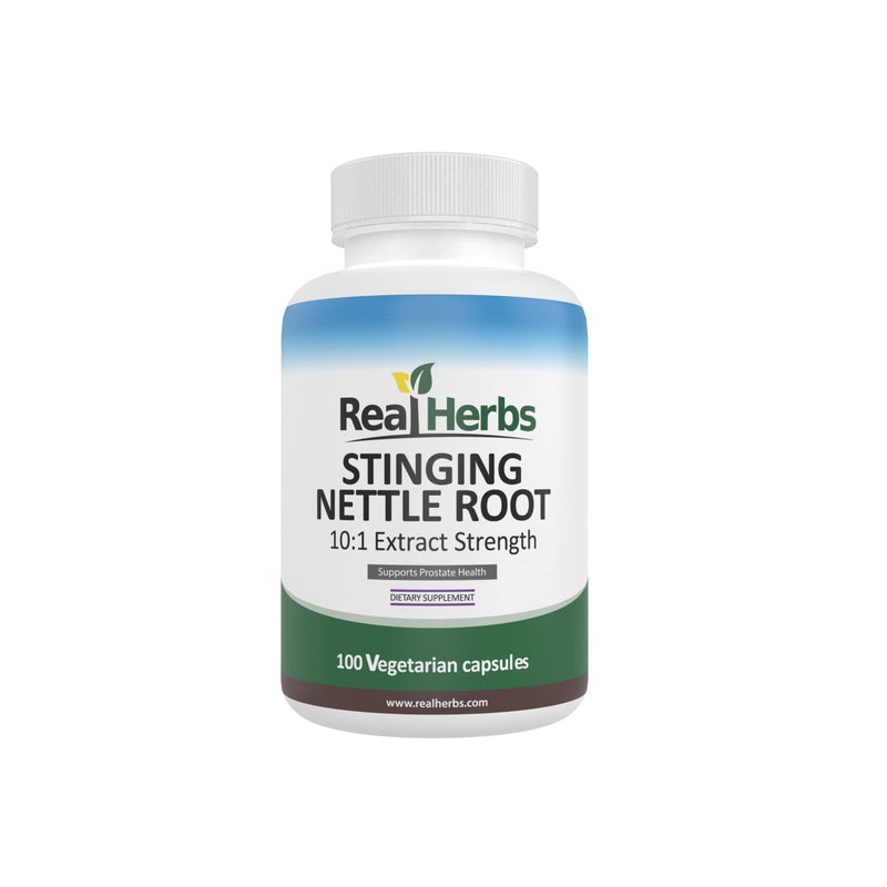Real Herbs Stinging Nettle Root Extract 7500mg 750mg of 101 Extract Vegetarian Friendly NonGMO GlutenFree Supports Prostate Urinary Health 100 Capsules