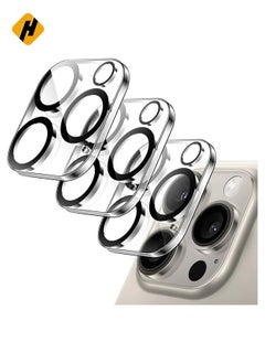 Camera Lens Protector for iPhone 15 Pro 6.1-Inch and iPhone 15 Pro Max 6.7-Inch, 9H Tempered Glass, Anti-Scratch, Case Friendly, Does Not Affect Night Shots, HD Clear, 3-Pack