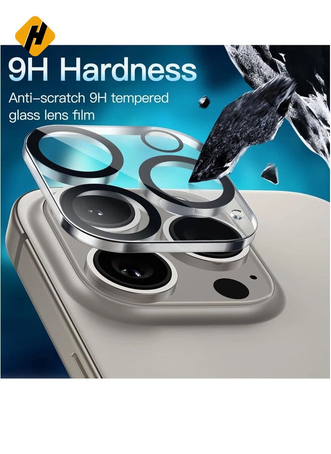 HuHa - Camera Lens Protector for iPhone 15 Pro 6.1-Inch and iPhone 15 Pro Max 6.7-Inch, 9H Tempered Glass, Anti-Scratch, Case Friendly, Does Not Affect Night Shots, HD Clear, 3-Pack - Image 1