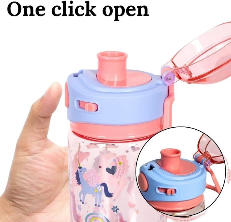 glitters Kids' Unicorn Water Bottle, 19 oz (580ml) - Perfect for School and Sports - Image 4
