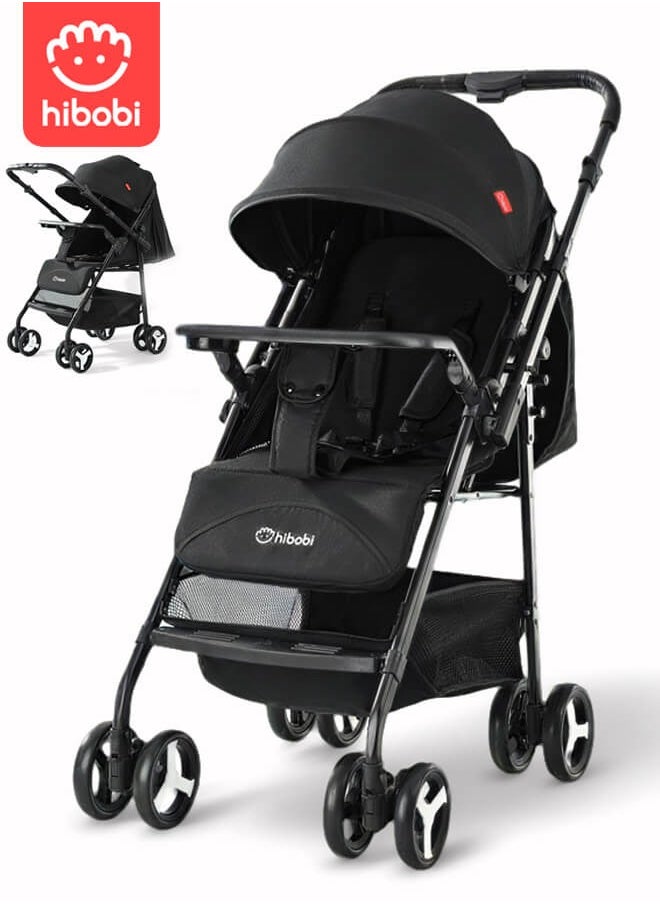 hibobi - Two-Way Conversion Foldable Stroller With One-Touch Folding, Adjustable Front And Rear, Dining Table, Adjustable Angle - Image 1