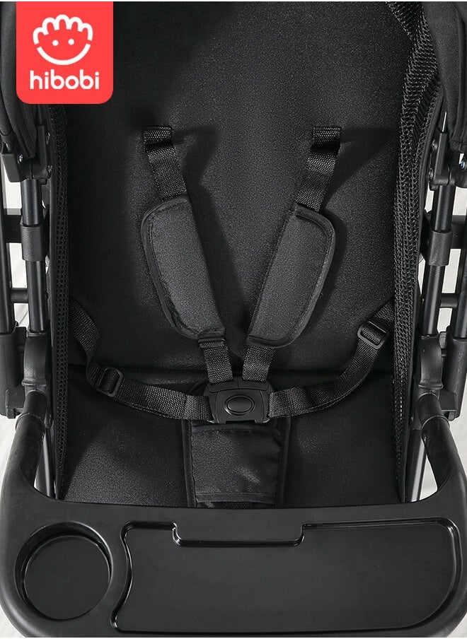 hibobi - Two-Way Conversion Foldable Stroller With One-Touch Folding, Adjustable Front And Rear, Dining Table, Adjustable Angle - Image 1