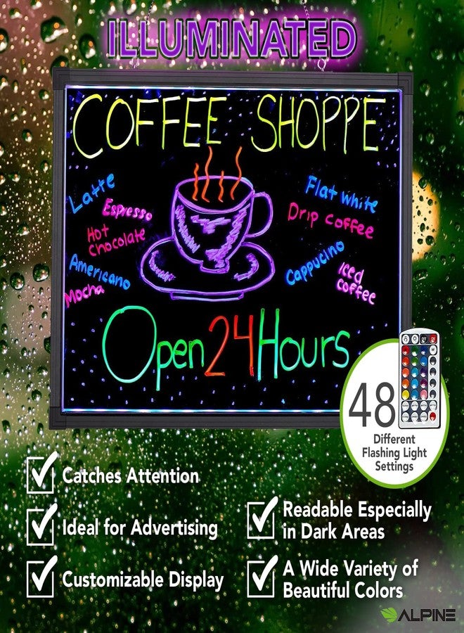 Alpine Industries - 495-03 LED Illuminated Hanging Message Writing Board (20" x 28") - Image 3