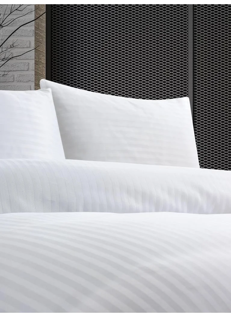 Ender Home Single Duvet Cover Set Striped Satin Hotel Type Boxed