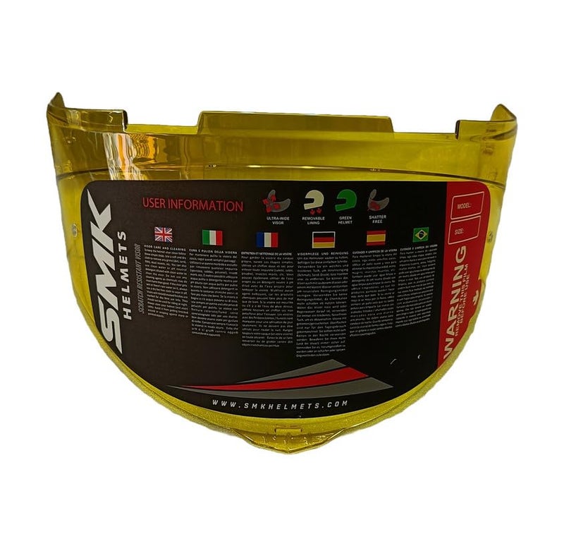 0TO6 SMK Helmets - Typhoon Helmet Visor Color - Yellow Night Vision - Image 2