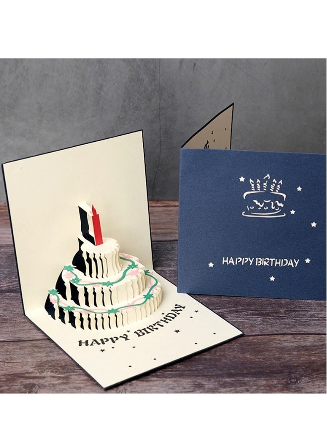 بيوينتي نموذج كعكة مصنوعة من ورق مفرغ بتقنية الليزر ثلاثية الأبعاد للاحتفال بعيد الميلاد الأحمر