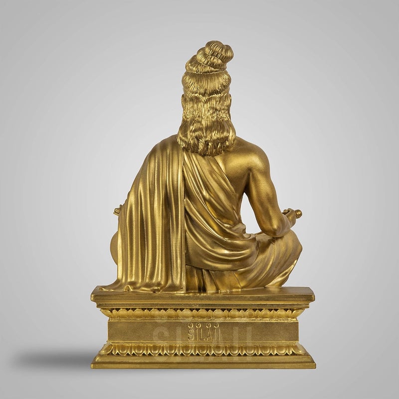 SILAII Thiruvalluvar Sculpture 9 Inch Gold Colour - Image 5