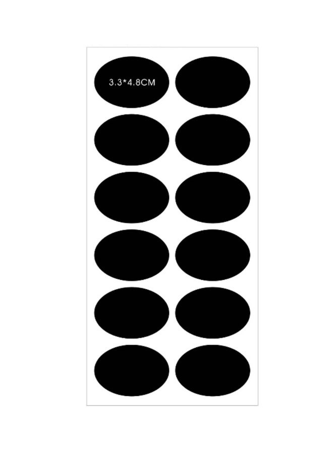 180 pcs Waterproof Blackboard Stickers Oval, Chalkboard Labels for Jars, Black, 3.3cm x 4.8cm - Image 2