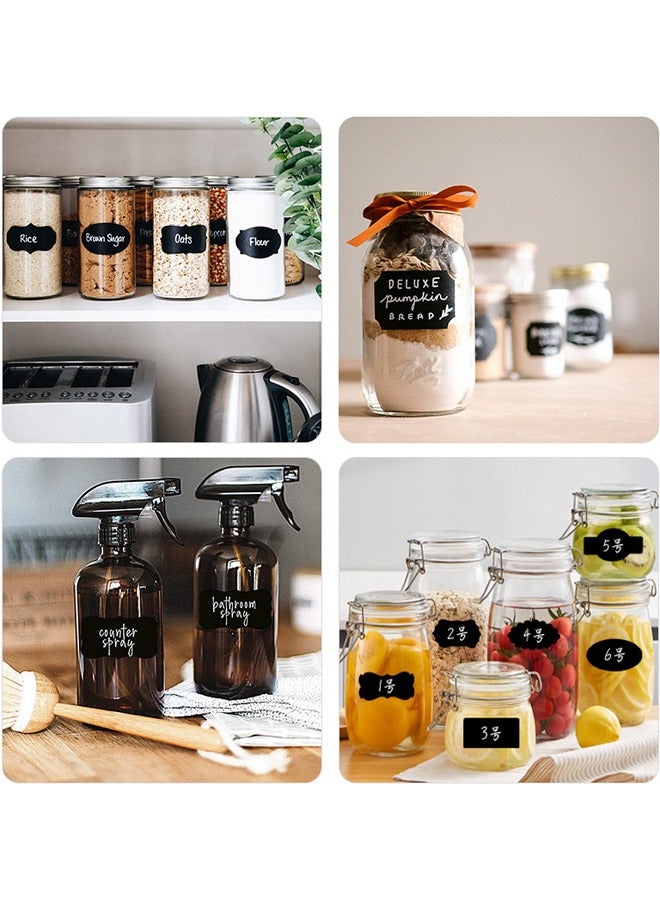 180 pcs Waterproof Blackboard Stickers Oval, Chalkboard Labels for Jars, Black, 3.3cm x 4.8cm - Image 4