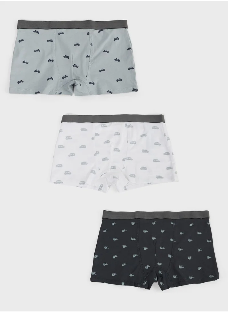 مانجو Kids 3 Pack Assorted Trunks