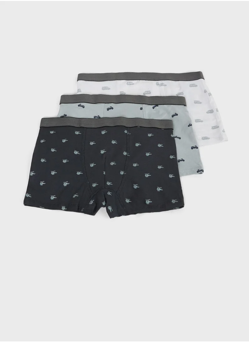 مانجو Kids 3 Pack Assorted Trunks