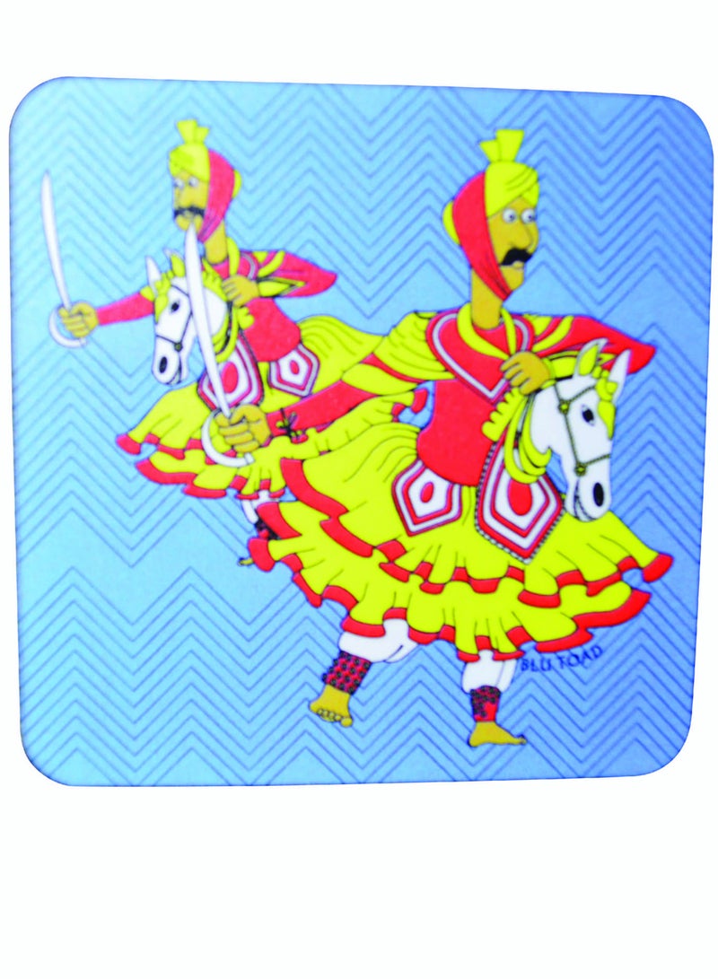 GOA2GULF Blutoad Coaster 90x90 mm MDF with Foam Base - Ghode Modni - Image 1
