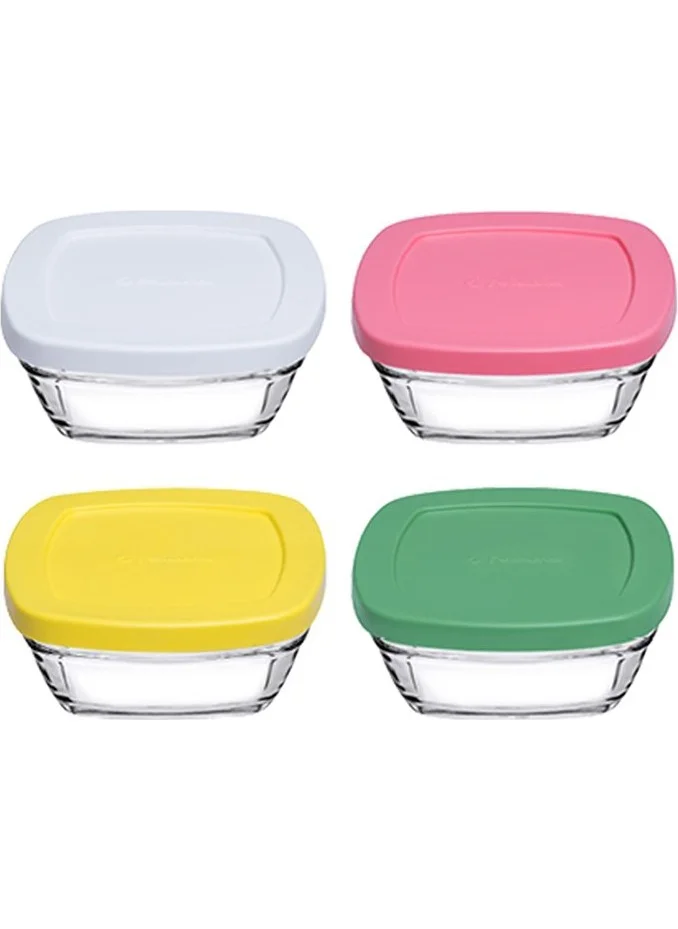Paşabahçe 96840 Pudding Storage Container with Lid of 4