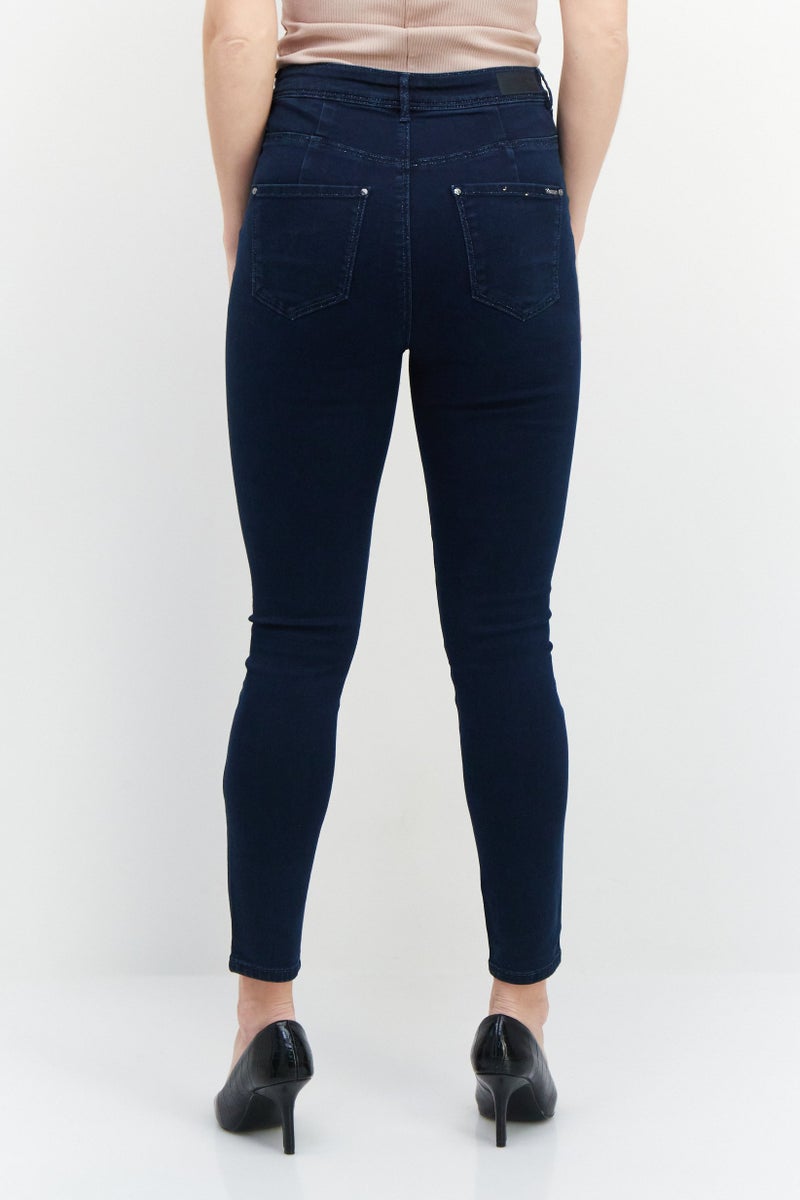 VERO MODA جينز دنيم ضيق للنساء قابل للتمدد، أزرق - Image 2