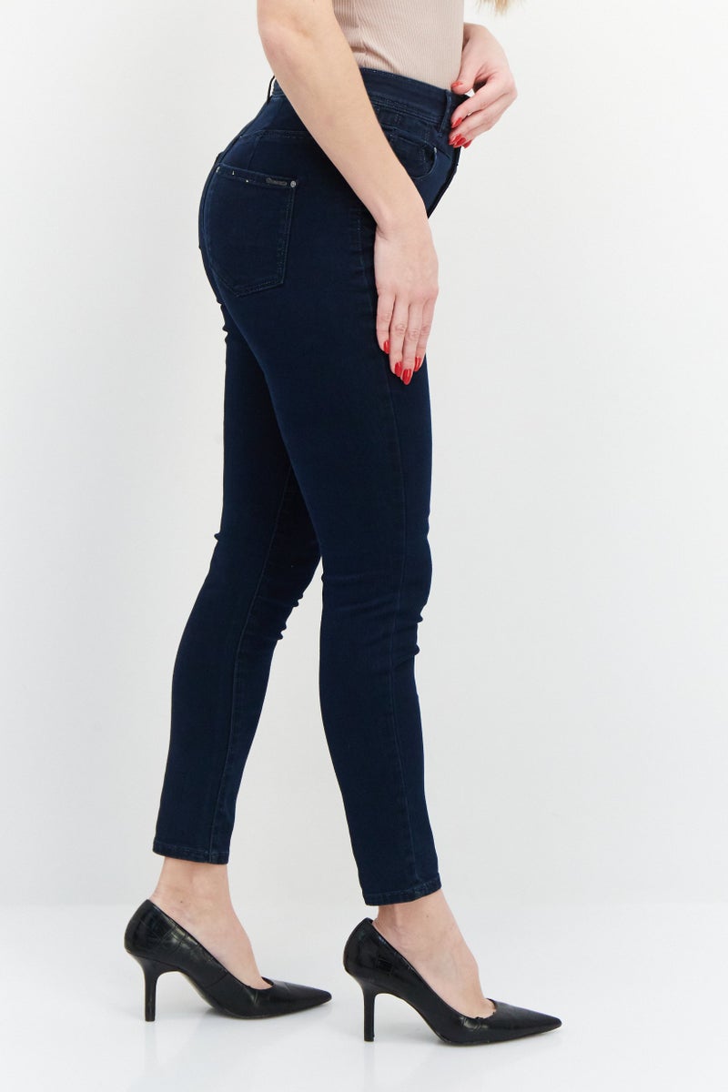 VERO MODA جينز دنيم ضيق للنساء قابل للتمدد، أزرق - Image 3