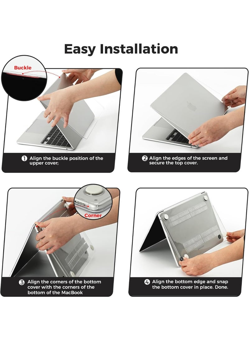 او اس كفر حماية هارد شيل لماكبوك اير 13.6 إنش – متوافق مع موديلات A2681 (M2 2022) وA3113 (M3 2024) – تصميم نحيف، خفيف، مقاوم للخدوش - Image 2