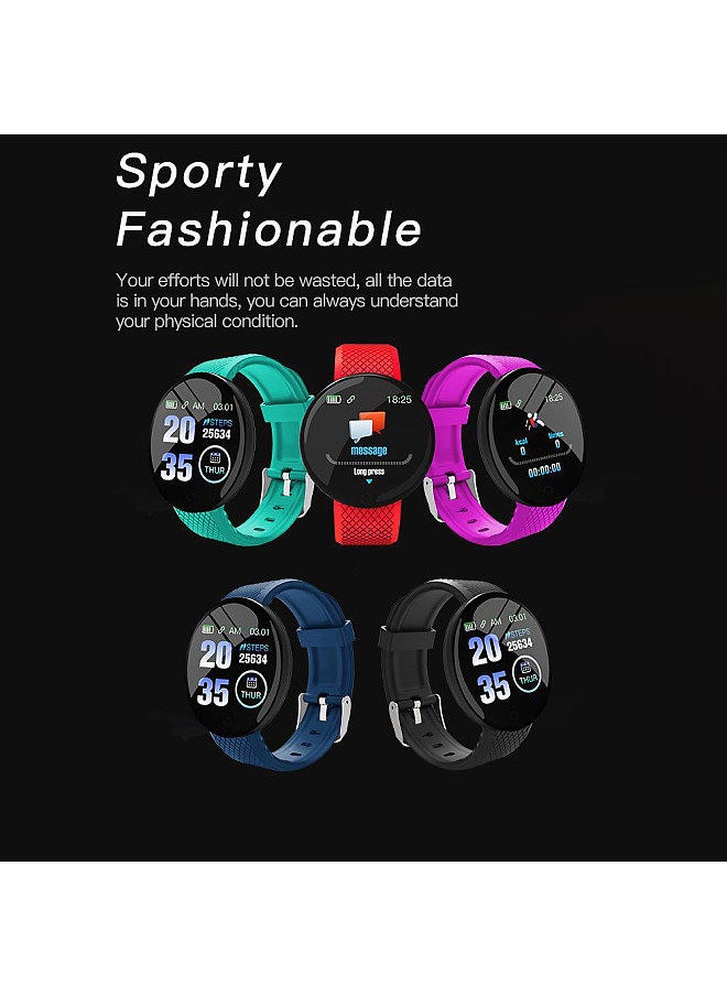 Generic - D18 1.3in Sports Waterproof Smartwatch with Heart Rate Sleep Monitoring Sedentary Remind Wristband Black - Image 1