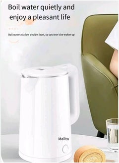 KONKA Electric teapot stainless steel inner liner 2.3L 1500 watt hot water kettle white.  - Image 1