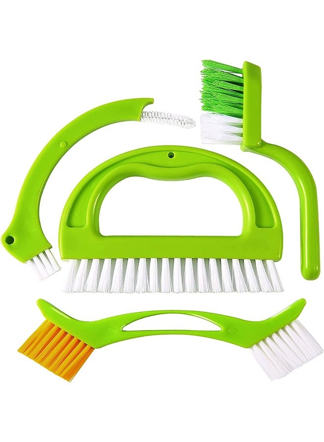 الجص فرشاة تنظيف ( 4 في 1 ) بلاط السيراميك فرشاة تنظيف المواد المستخدمة في تنظيف عميق بلاط السيراميك خط ، تفاصيل المطبخ ، حمام ، دش غرفة التفاصيل الجص فرشاة تنظيف مجموعة - Image 1